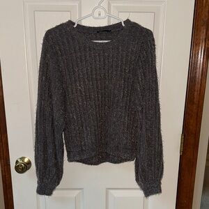 Zara Dark Gray Textured Sweater